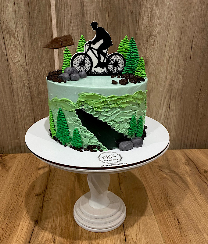 Торт з велосипедистом