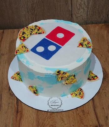 Торт з піцою та лого