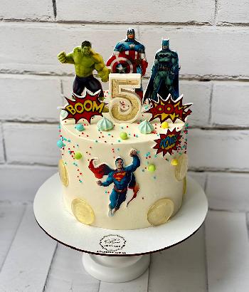 торти на замовлення Торт Супергерої на 5 років